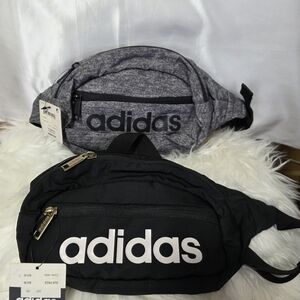 Adidas / Set Of 2 Black and Gray  Waist Bags